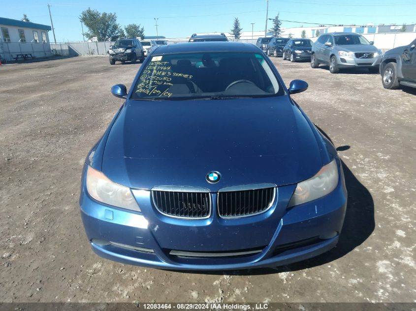 2007 BMW 3 Series VIN: WBAVC935X7KX52650 Lot: 12083464