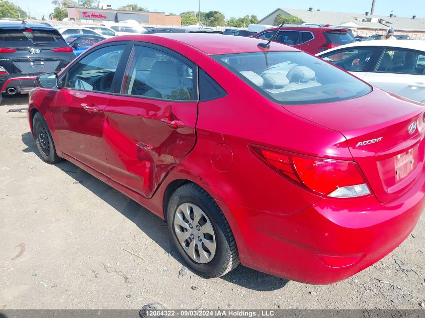 2016 Hyundai Accent Se VIN: KMHCT4AE4GU036990 Lot: 12084322