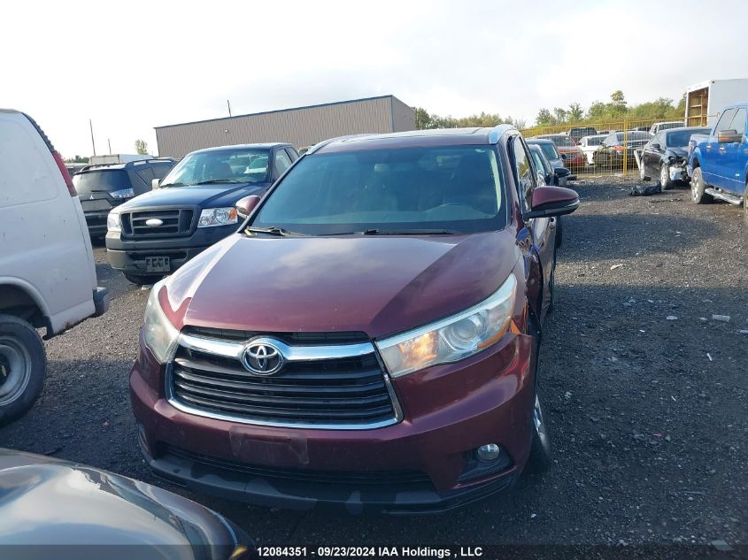 2015 Toyota Highlander Limited VIN: 5TDDKRFH3FS072023 Lot: 12084351