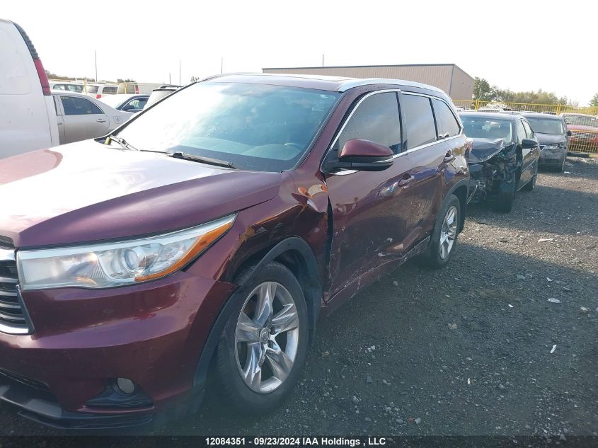 2015 Toyota Highlander Limited VIN: 5TDDKRFH3FS072023 Lot: 12084351