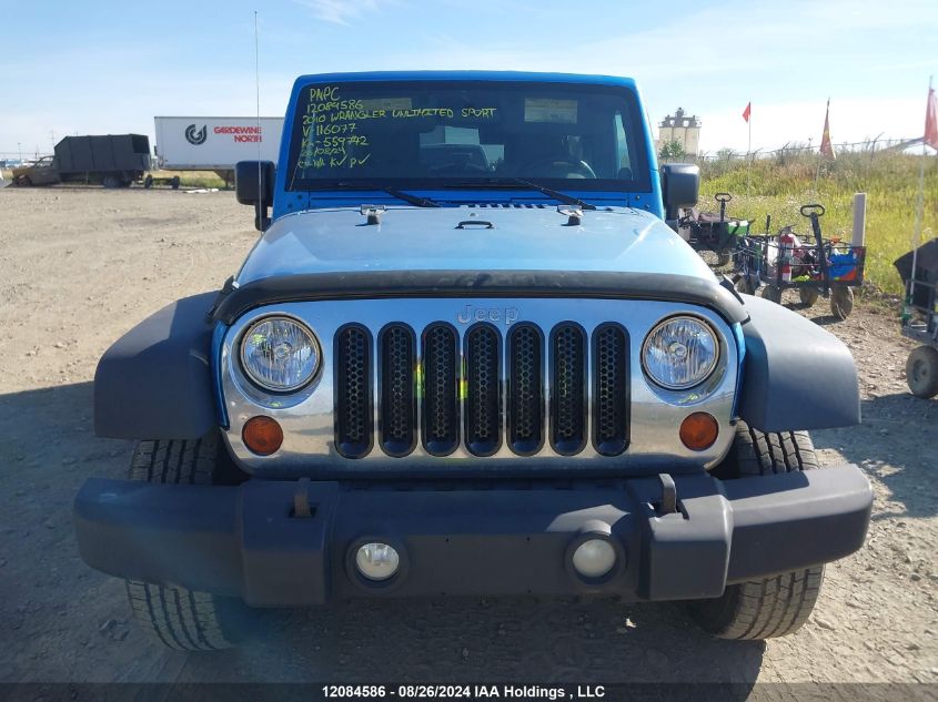 2010 Jeep Wrangler Unlimited Sport VIN: 1J4BA3H11AL116077 Lot: 12084586