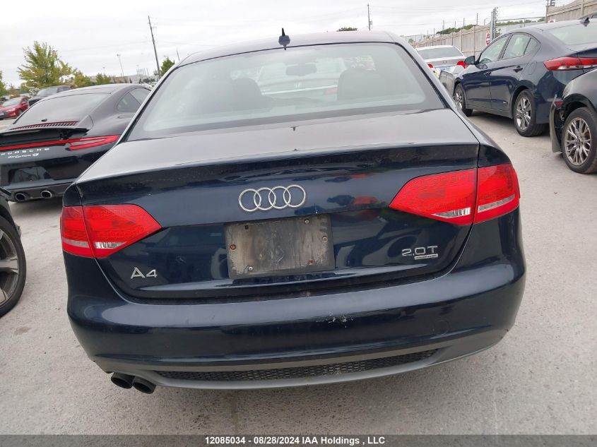 2011 Audi A4 VIN: WAUFFCFL3BN017423 Lot: 12085034