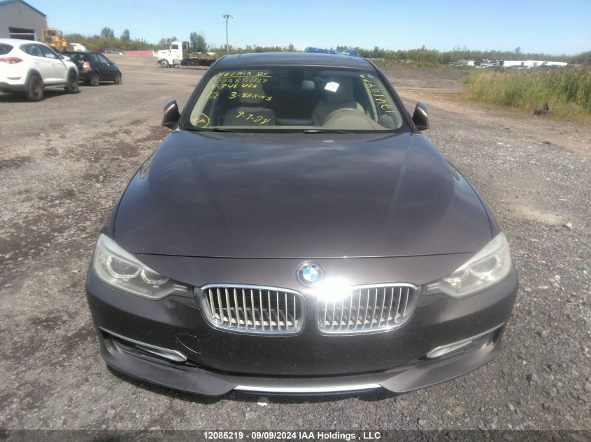 2012 BMW 3 Series VIN: WBA3A5C56CF346468 Lot: 12085219