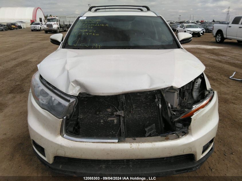 2015 Toyota Highlander Limited/Ltd Platinum VIN: 5TDDKRFH3FS168959 Lot: 12085303