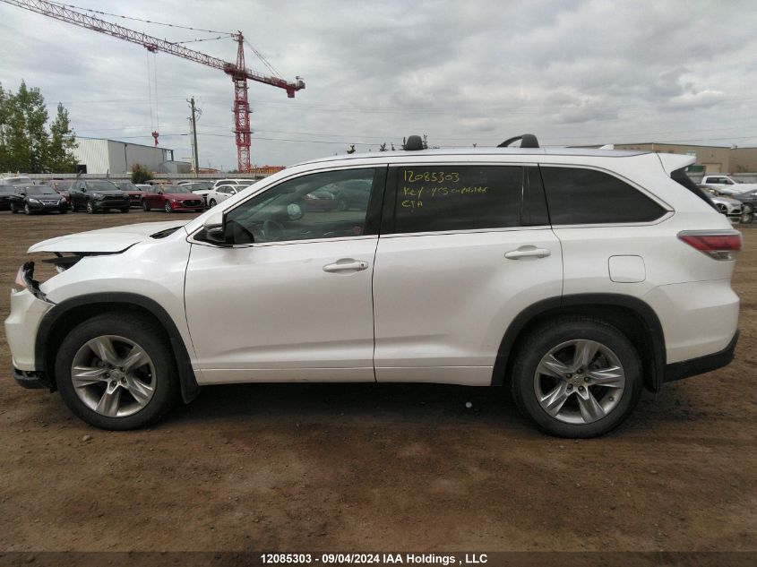 2015 Toyota Highlander Limited/Ltd Platinum VIN: 5TDDKRFH3FS168959 Lot: 12085303