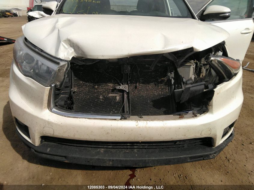 2015 Toyota Highlander Limited/Ltd Platinum VIN: 5TDDKRFH3FS168959 Lot: 12085303