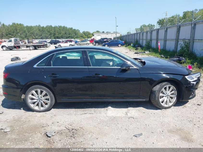 2018 Audi A4 Sedan VIN: WAUANAF44JA146772 Lot: 12085402