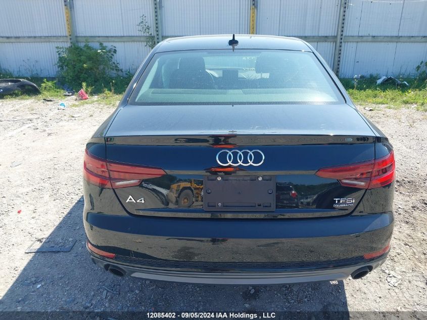 2018 Audi A4 Sedan VIN: WAUANAF44JA146772 Lot: 12085402