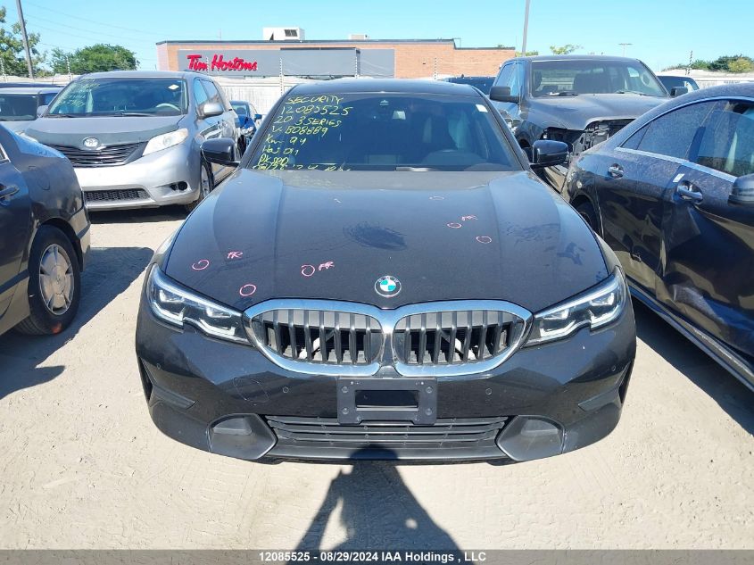 2020 BMW 3 Series VIN: 3MW5R7J06L8B08889 Lot: 12085525