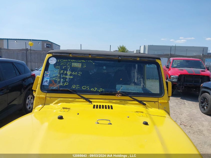 2001 Jeep Tj VIN: 1J4FA49SX1P339662 Lot: 12085643