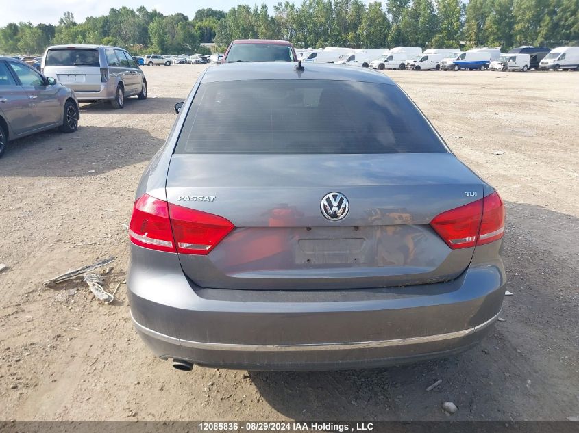 2013 Volkswagen Passat VIN: 1VWCN7A3XDC098214 Lot: 12085836