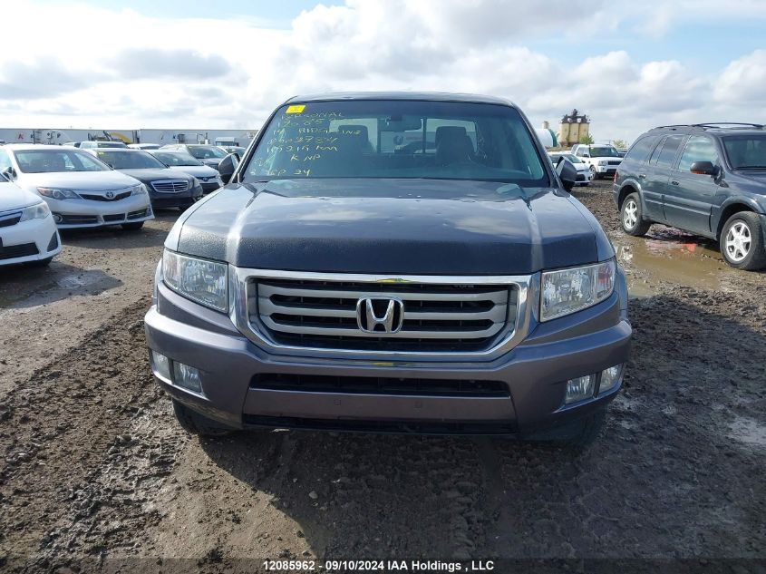 2014 Honda Ridgeline Rtl VIN: 5FPYK1F57EB502784 Lot: 12085962