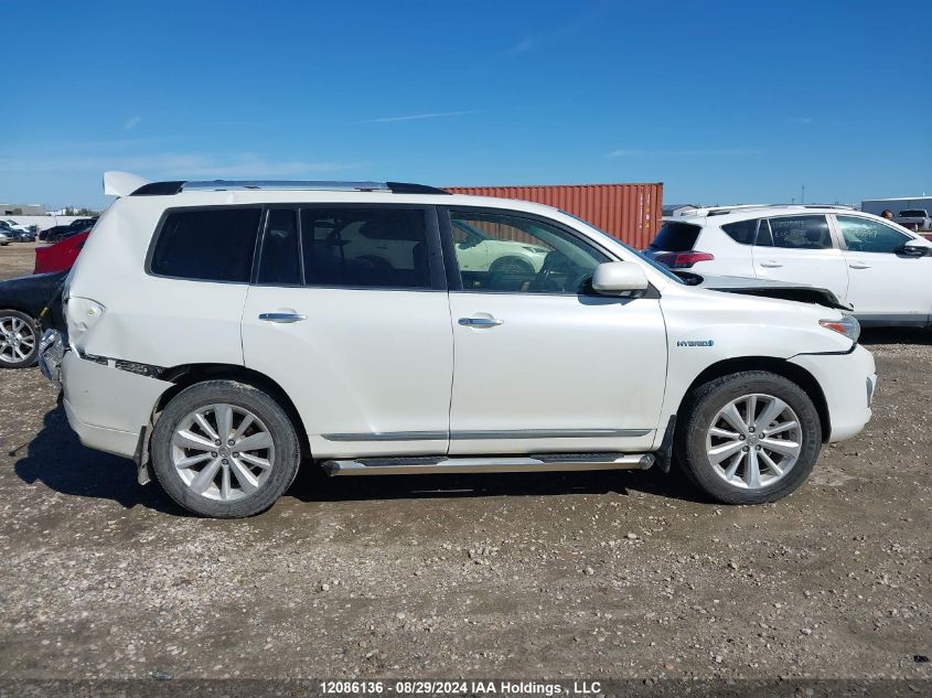 2012 Toyota Highlander Hybrid Limited VIN: JTEDC3EH5C2010830 Lot: 12086136