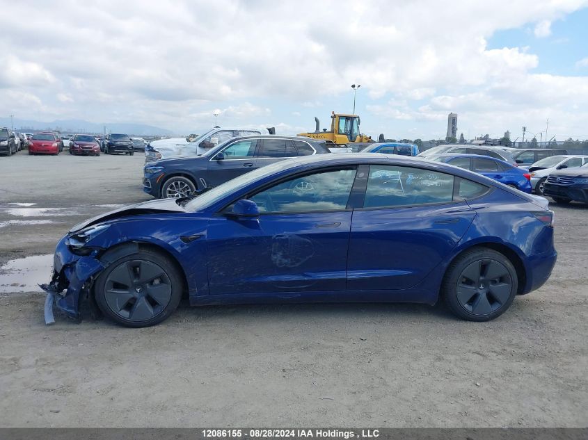 2022 Tesla Model 3 VIN: 5YJ3E1EB2NF296971 Lot: 12086155