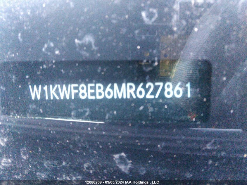 2021 Mercedes-Benz C 300 VIN: W1KWF8EB6MR627861 Lot: 12086209