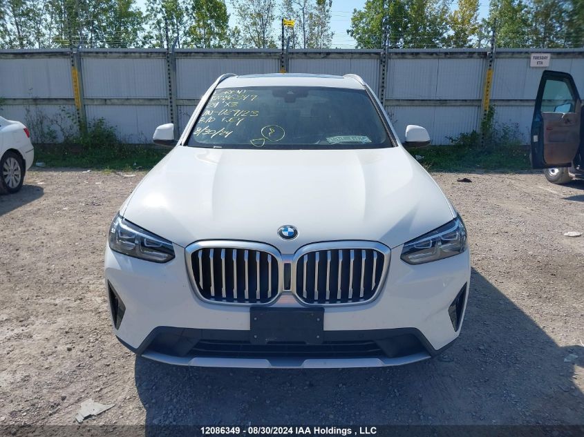 2024 BMW X3 xDrive30I VIN: 5UX53DP09R9U29123 Lot: 12086349