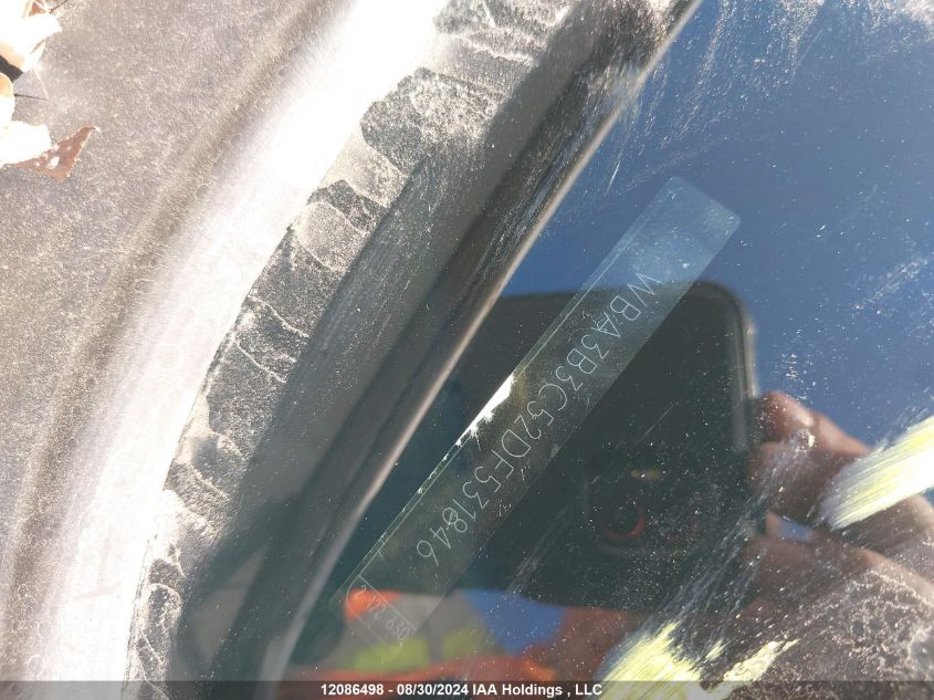 2013 BMW 3 Series VIN: WBA3B3C52DF531846 Lot: 12086498