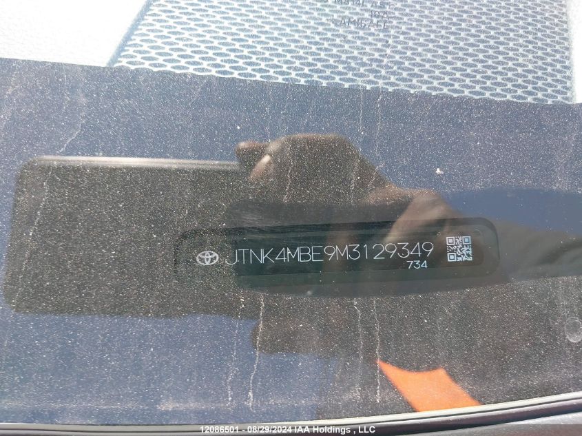 2021 Toyota Corolla Se VIN: JTNK4MBE9M3129349 Lot: 12086501