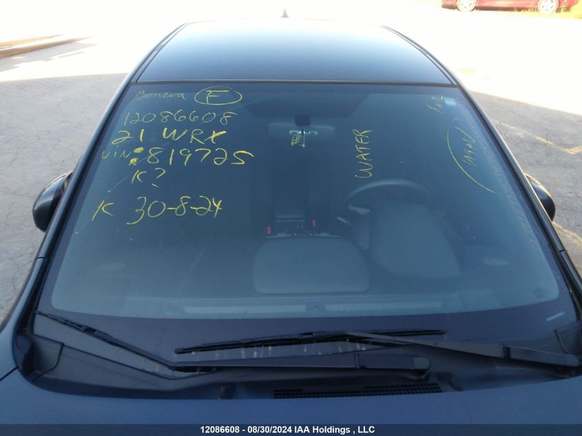 2021 Subaru Wrx VIN: JF1VA1A62M9819725 Lot: 12086608