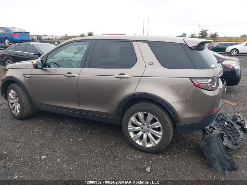 2015 Land Rover Discovery Sport VIN: SALCT2BG1FH542219 Lot: 12086932