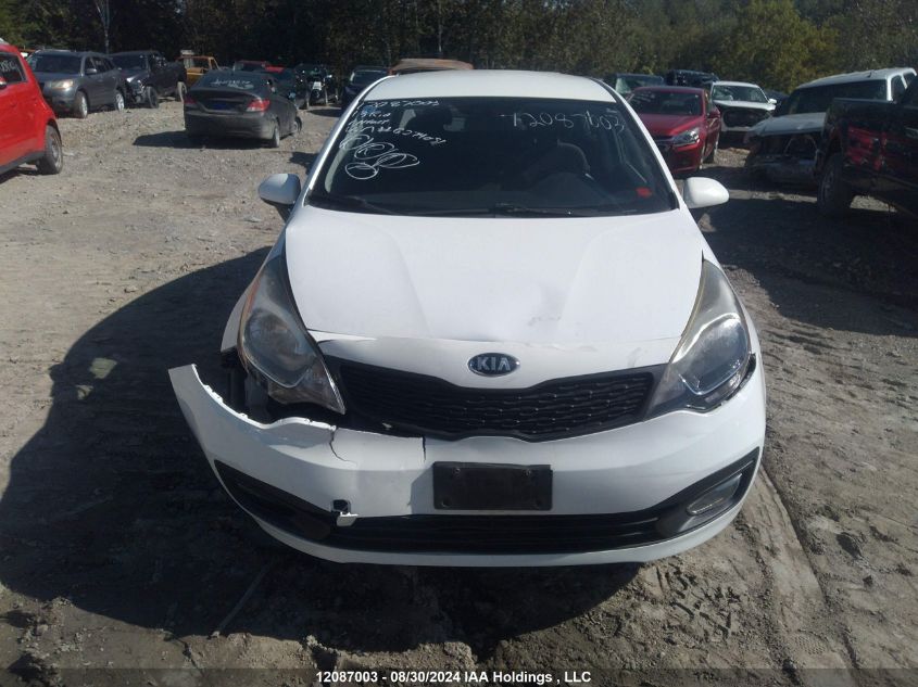 2013 Kia Rio VIN: KNADM4A36D6274051 Lot: 12087003