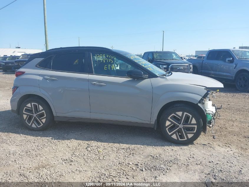 2022 Hyundai Kona Sel VIN: KM8K23AG8NU138915 Lot: 12087007