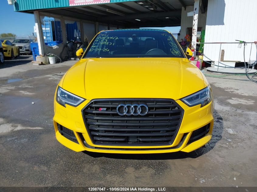 2019 Audi S3 Sedan VIN: WAUF1GFF2K1020871 Lot: 12087047