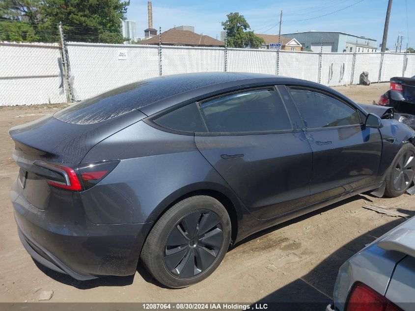 2024 Tesla Model 3 VIN: LRW3E7FA6RC099195 Lot: 12087064