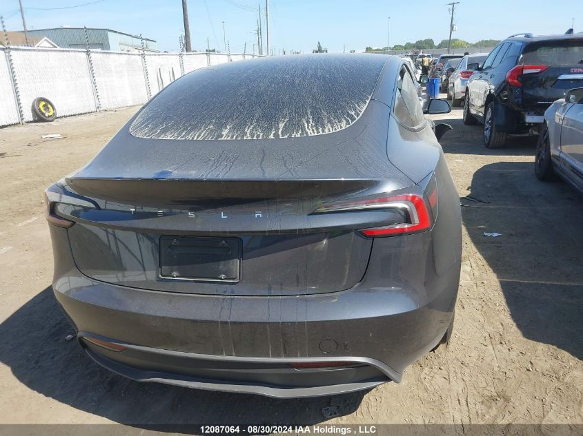 2024 Tesla Model 3 VIN: LRW3E7FA6RC099195 Lot: 12087064