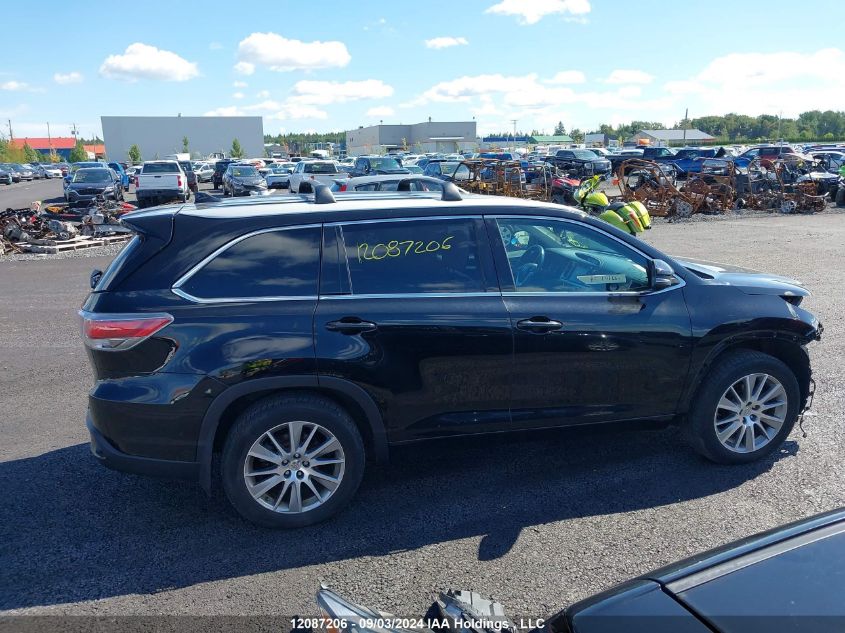 2015 Toyota Highlander Xle VIN: 5TDJKRFHXFS149473 Lot: 12087206