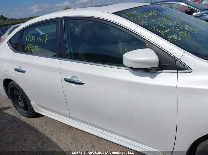 2015 Nissan Sentra S/Sv/Sr/Sl VIN: 3N1AB7AP0FL648617 Lot: 12087417