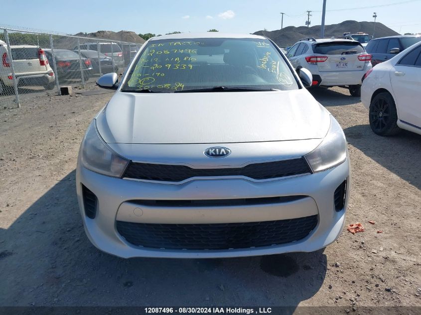 2019 Kia Rio VIN: 3KPA25AB0KE209339 Lot: 12087496