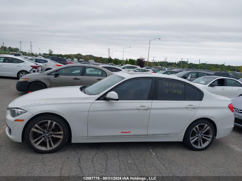 2015 BMW 3 Series VIN: WBA3C3G53FNS73188 Lot: 12087775