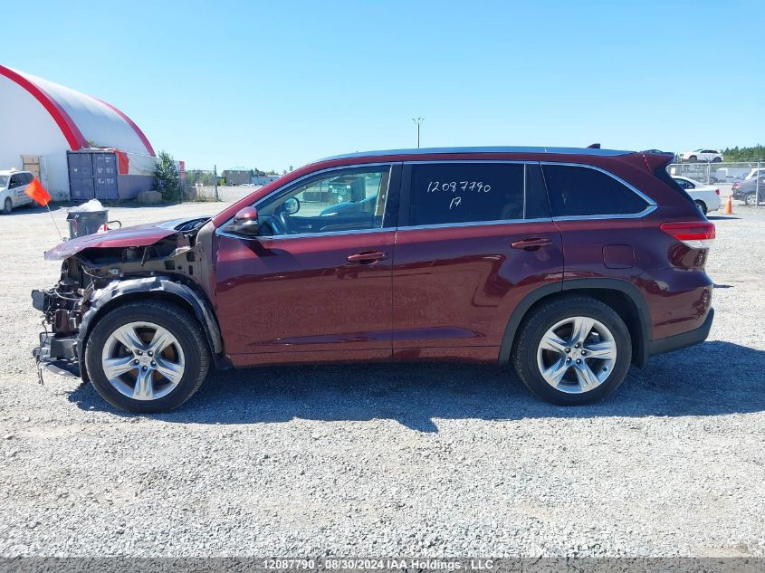 2017 Toyota Highlander Limited VIN: 5TDDZRFH6HS386604 Lot: 12087790