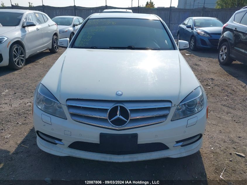 2011 Mercedes-Benz C-Class VIN: WDDGF8BB0BA524438 Lot: 12087806