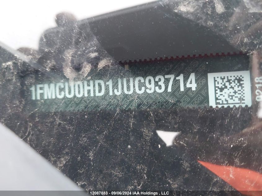2018 Ford Escape Sel VIN: 1FMCU0HD1JUC93714 Lot: 12087883