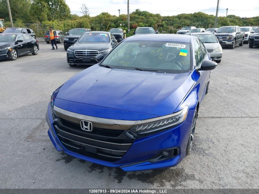 2021 Honda Accord Se VIN: 1HGCV1F2XMA800092 Lot: 12087913