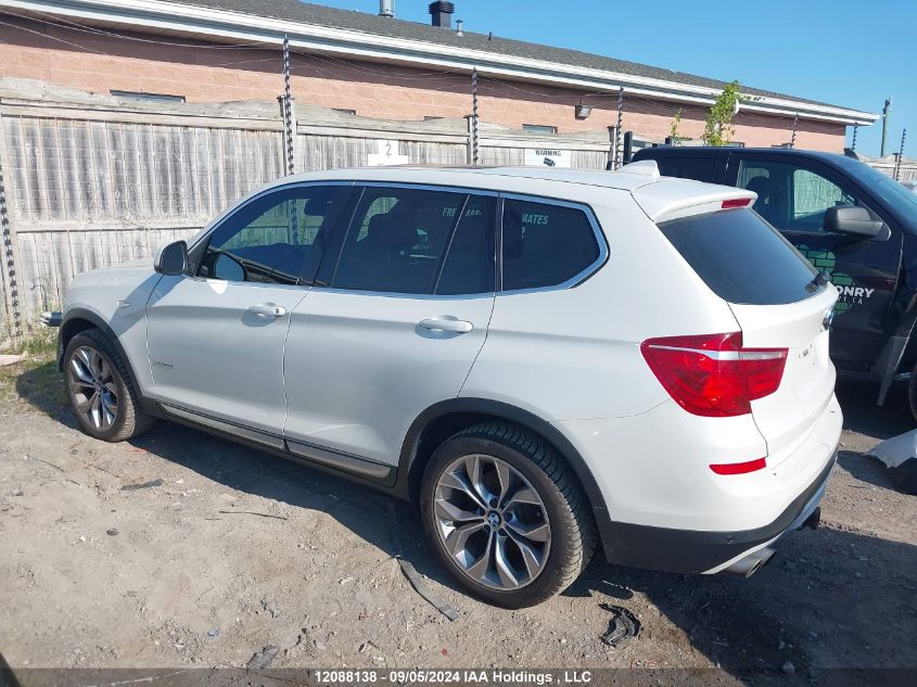 2017 BMW X3 xDrive28I VIN: 5UXWX9C53H0T02538 Lot: 12088138