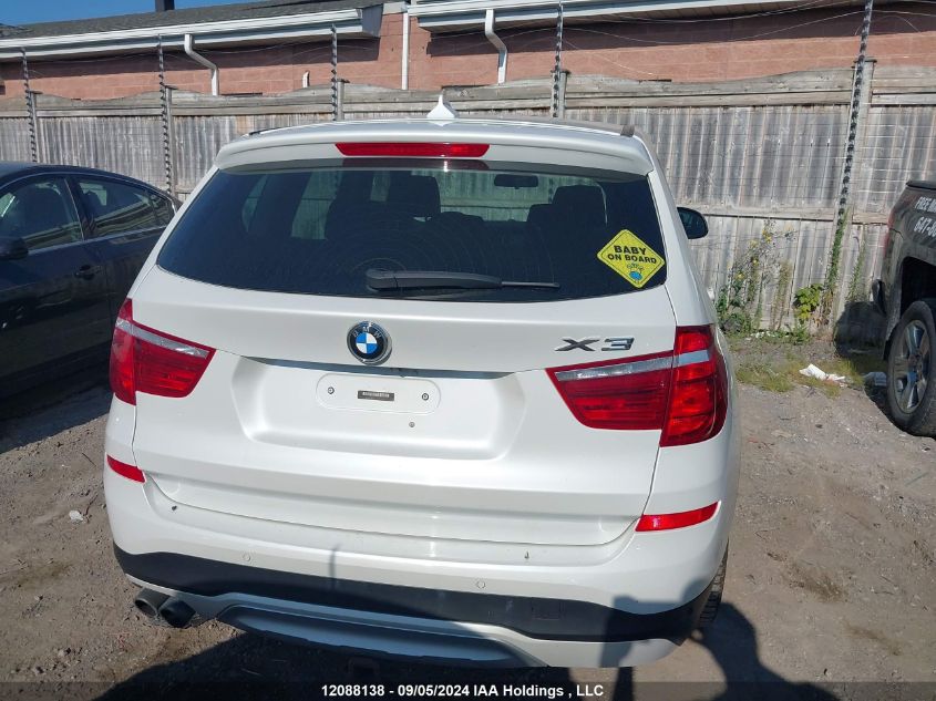 2017 BMW X3 xDrive28I VIN: 5UXWX9C53H0T02538 Lot: 12088138