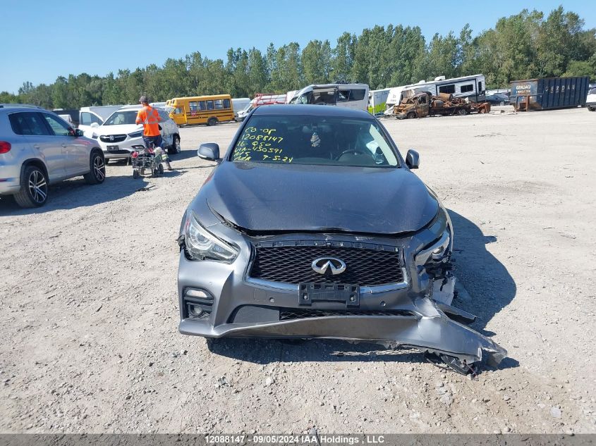 2016 Infiniti Q50 VIN: JN1FV7AR7GM450591 Lot: 12088147