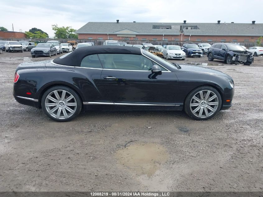 2012 Bentley Continental Gtc VIN: SCBGR3ZA4CC074982 Lot: 12088219