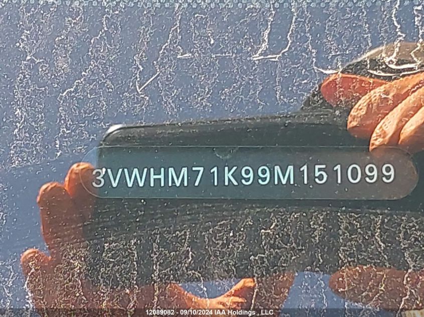 2009 Volkswagen Jetta S VIN: 3VWHM71K99M151099 Lot: 12089082