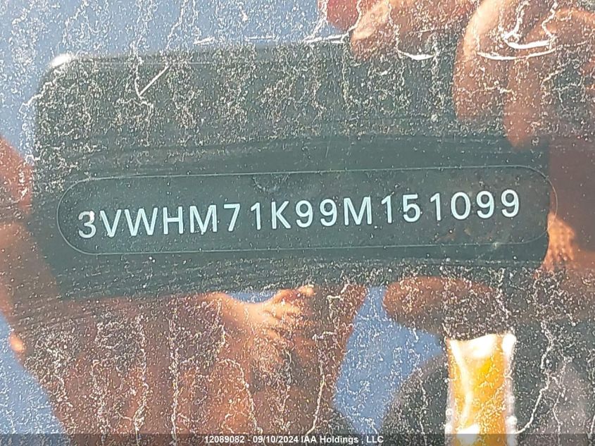 2009 Volkswagen Jetta S VIN: 3VWHM71K99M151099 Lot: 12089082
