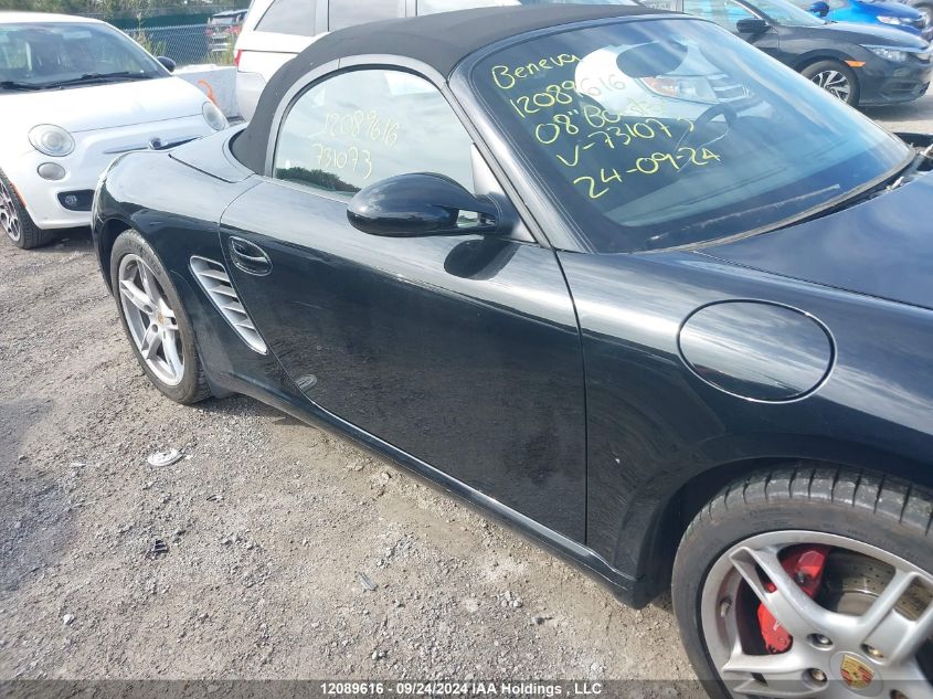 2008 Porsche Boxster VIN: WP0CB29898U731073 Lot: 12089616