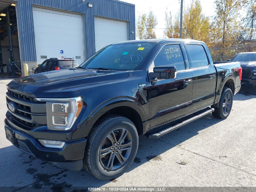 2022 Ford F150 Supercrew VIN: 1FTEW1EP1NFB44256 Lot: 12089670