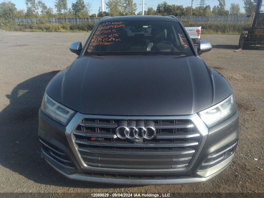 2018 Audi Sq5 VIN: WA1C4AFY8J2021215 Lot: 12089829