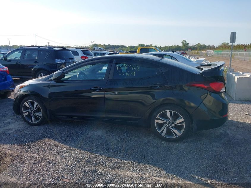 2016 Hyundai Elantra Gls VIN: KMHDH4AH9GU534649 Lot: 12089968