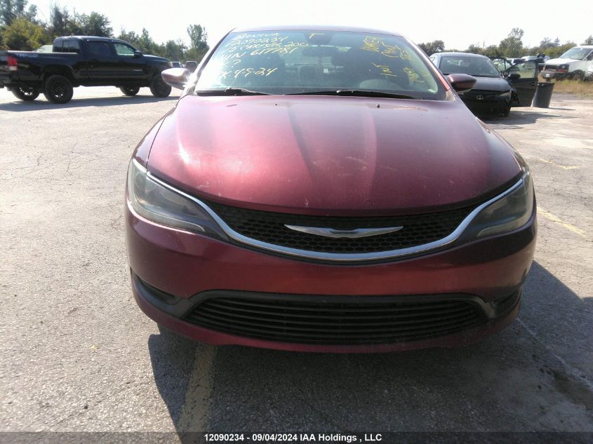 2015 Chrysler 200 Lx VIN: 1C3CCCFB5FN617781 Lot: 12090234