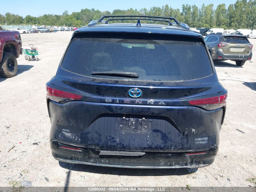 2022 Toyota Sienna Limited 7-Passenger VIN: 5TDGSKFC3NS059523 Lot: 12090332