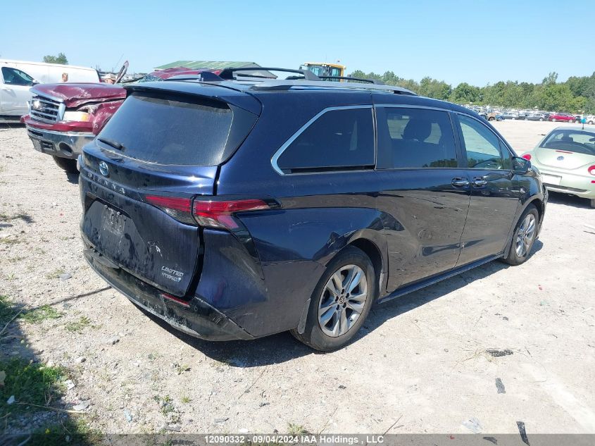 2022 Toyota Sienna Limited 7-Passenger VIN: 5TDGSKFC3NS059523 Lot: 12090332